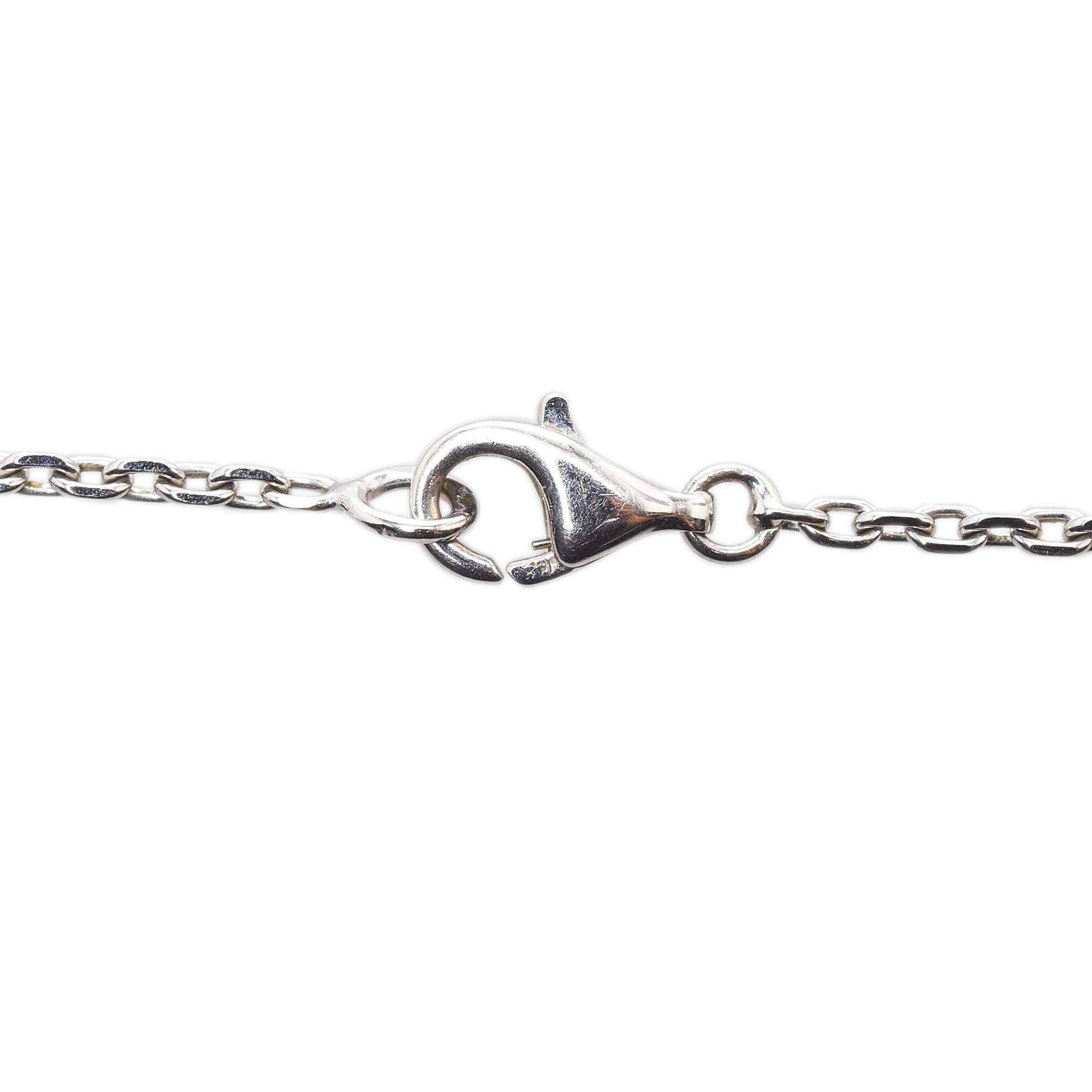 Chanel 18K White Gold Diamond Camellia Necklace Camellia Necklace (SHG-eamwS2)