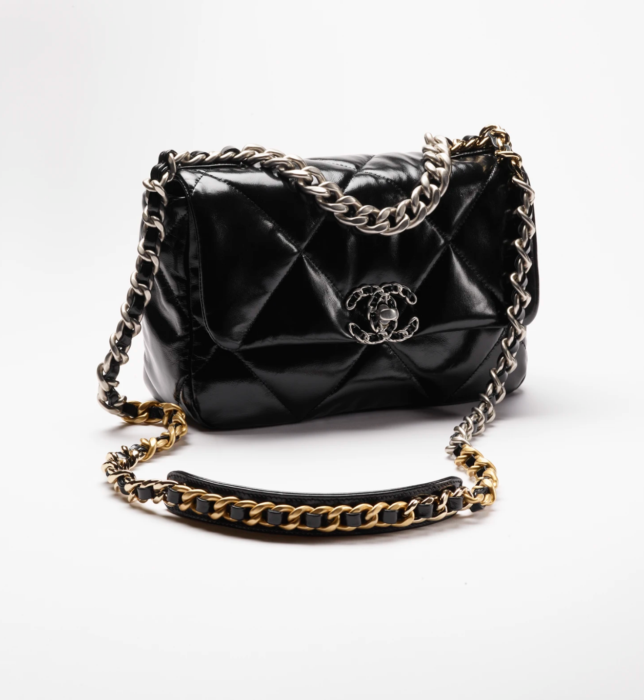 CHANEL MEDIUM LAMBSKIN QUILTED CHANEL 19 BAG