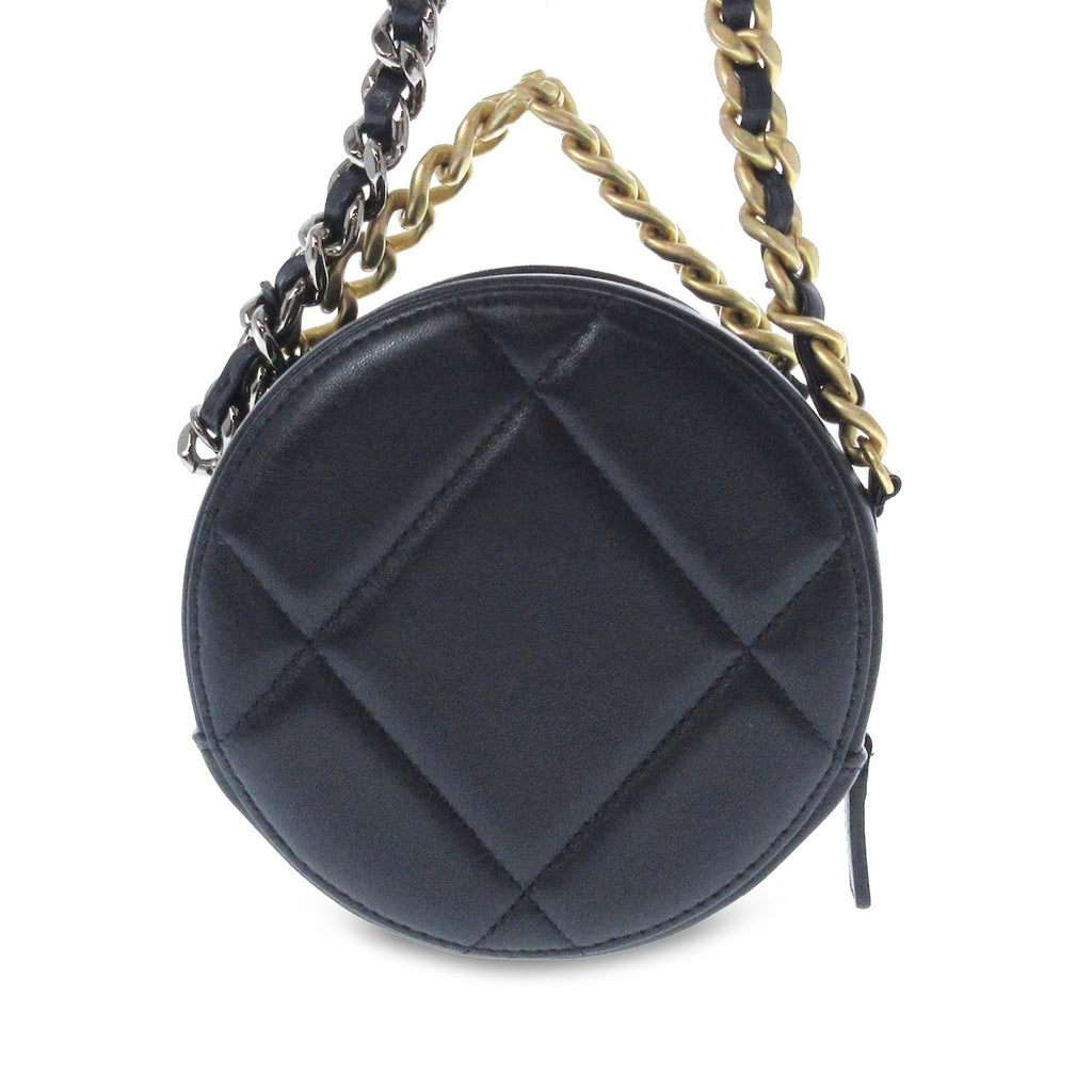 Chanel 19 Round Lambskin Clutch With Chain (SHG-6cbrO9)