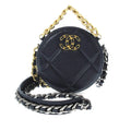 Chanel 19 Round Lambskin Clutch With Chain (SHG-6cbrO9)