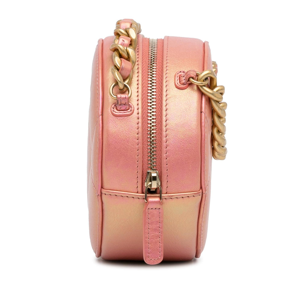 Chanel 19 Round Lambskin Clutch With Chain (SHG-62C0pv)