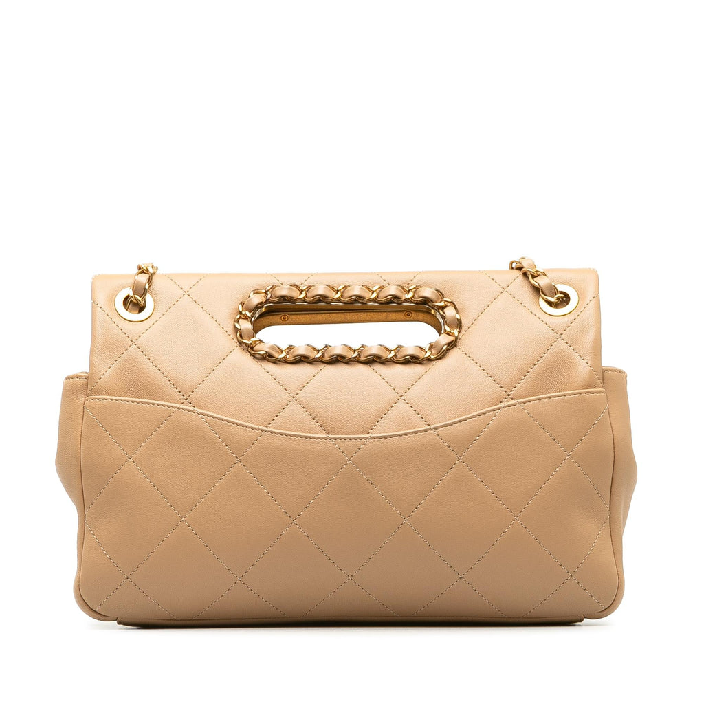 Chanel A Real Catch Lambskin Satchel (SHG-mZDJD0)