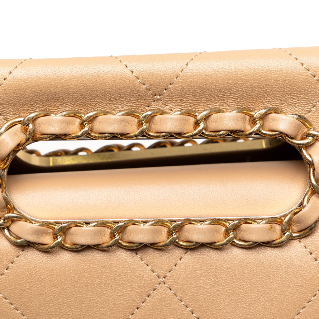 Chanel A Real Catch Lambskin Satchel (SHG-mZDJD0)