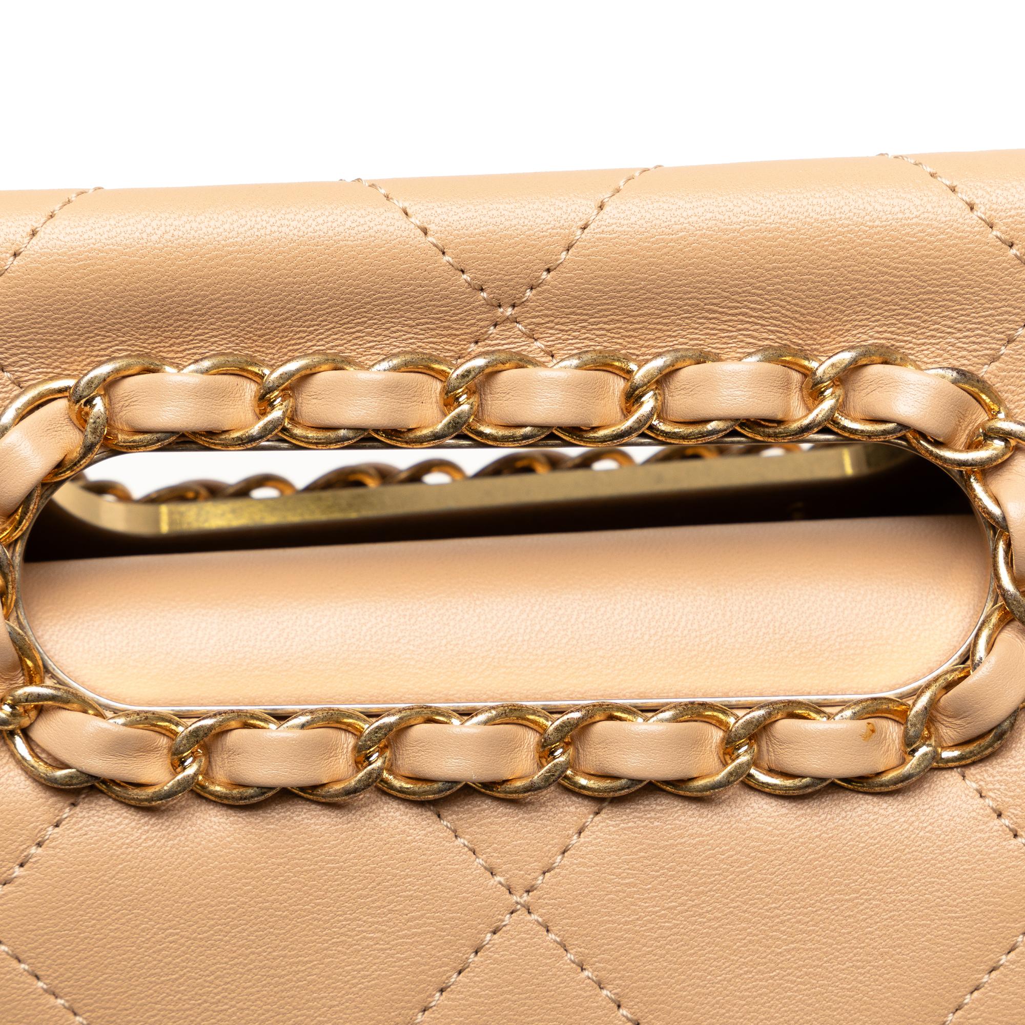 Chanel A Real Catch Lambskin Satchel (SHG-mZDJD0)