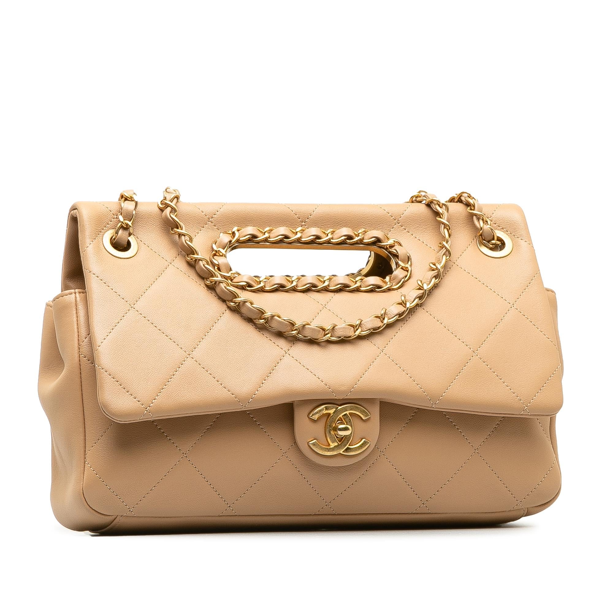 Chanel A Real Catch Lambskin Satchel (SHG-mZDJD0)