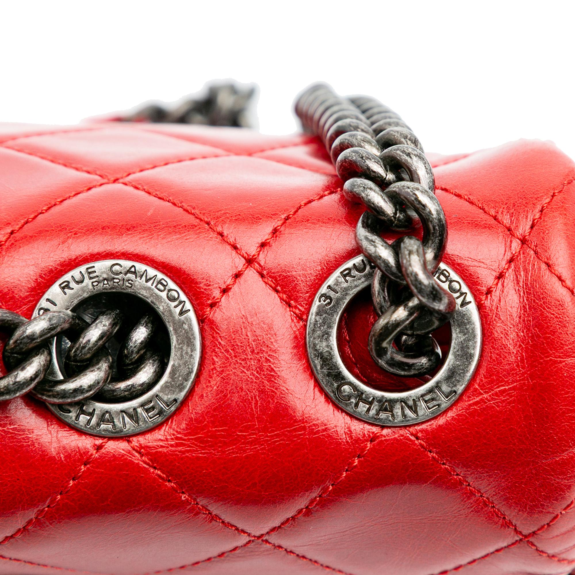 Chanel Aged Calfskin CC Chain Frame Flap