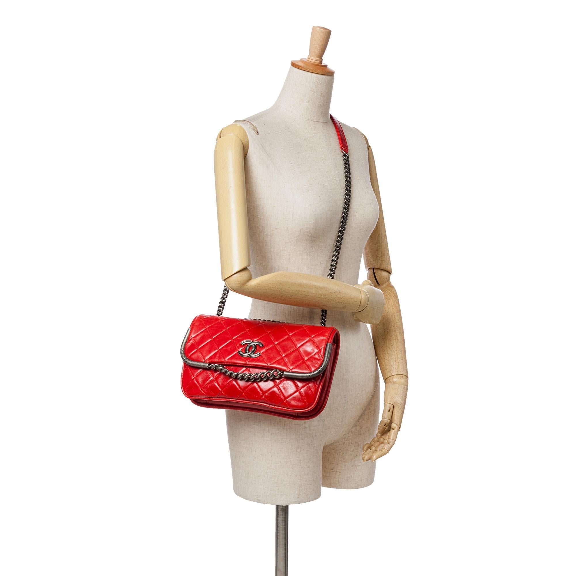 Chanel Aged Calfskin CC Chain Frame Flap