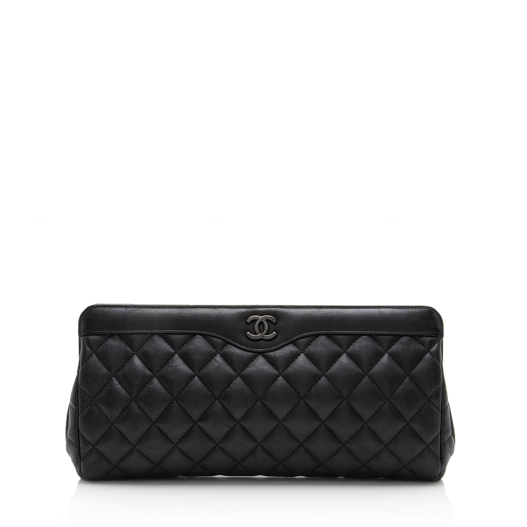 Chanel Aged Calfskin CC Frame Clutch