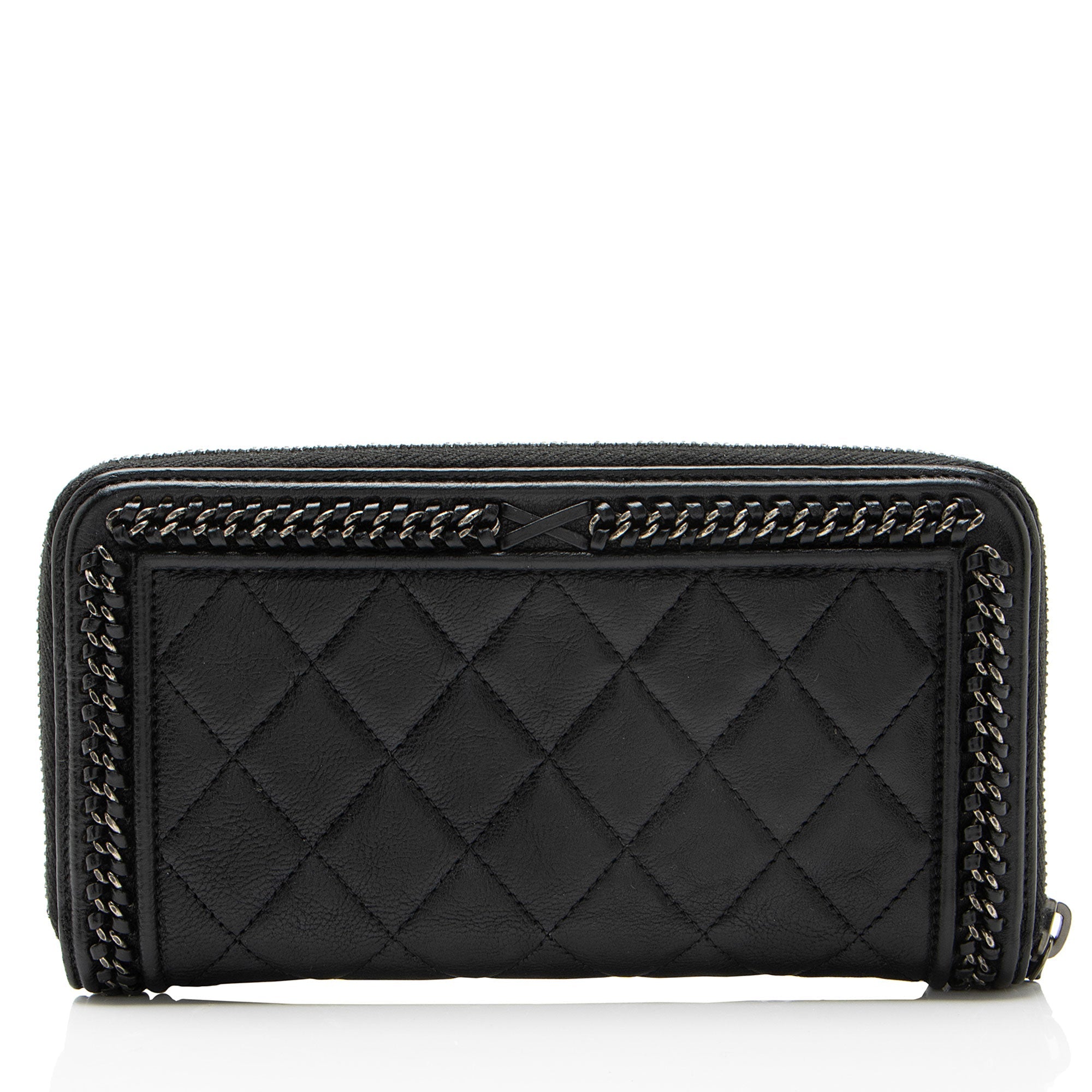 Chanel Aged Calfskin Chain Around Boy Zip Around Wallet