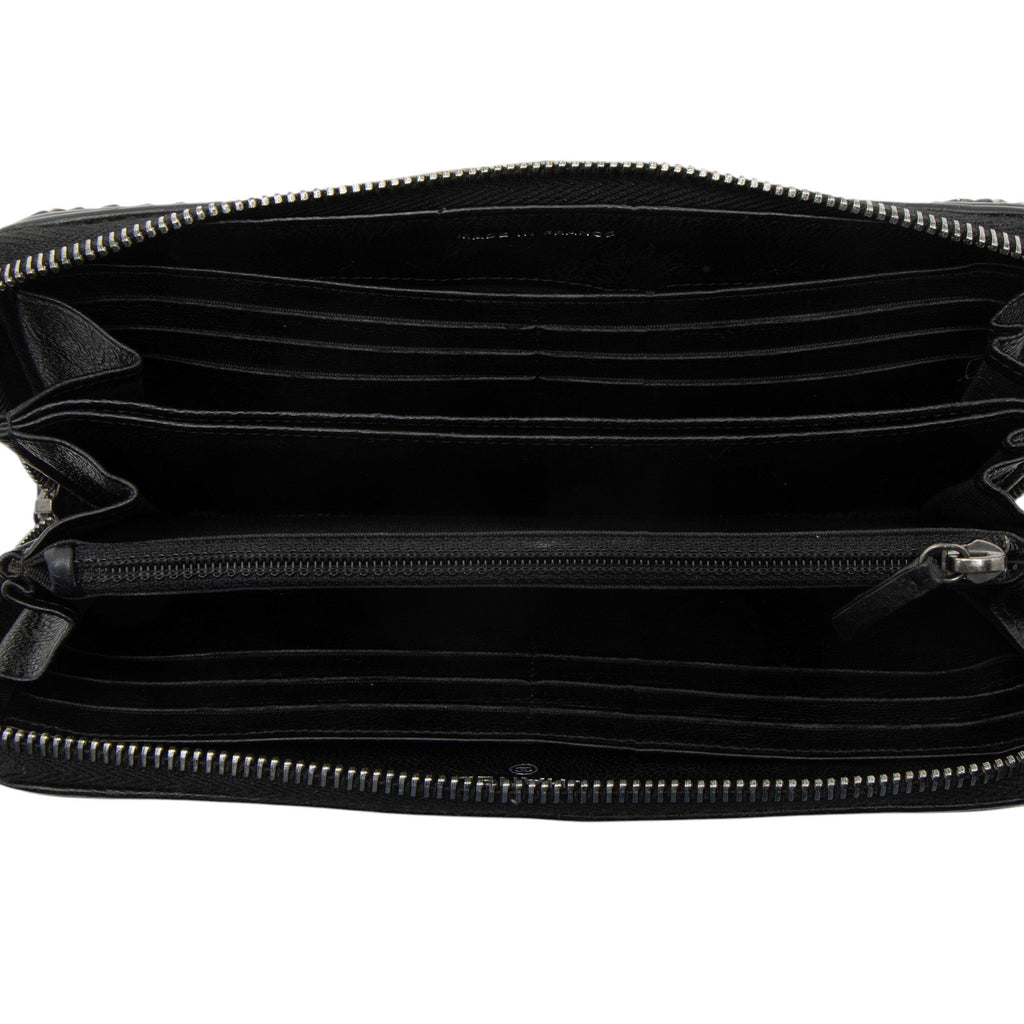 Chanel Aged Calfskin Chain Around Boy Zip Around Wallet
