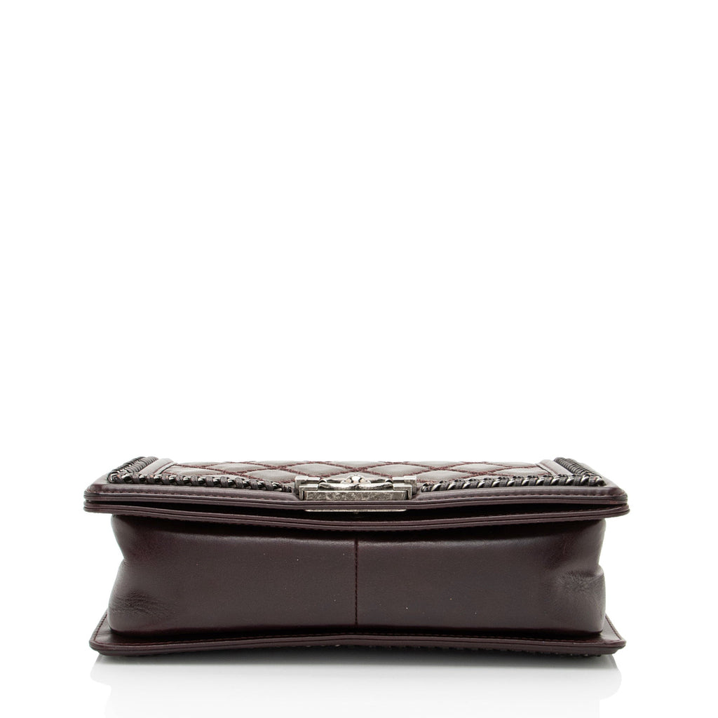Chanel Aged Calfskin Chain Medium Top Handle Boy Bag