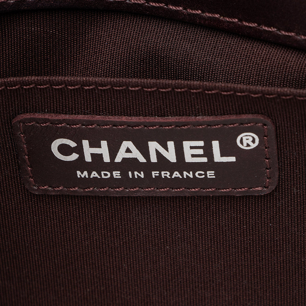 Chanel Aged Calfskin Chain Medium Top Handle Boy Bag