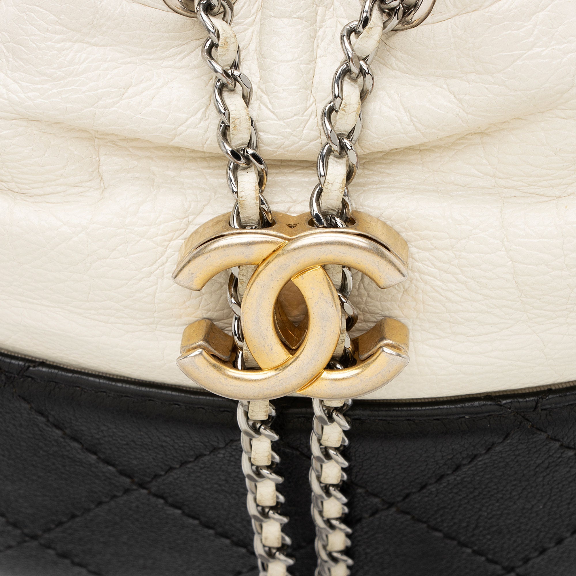 Chanel Aged Calfskin Gabrielle Small Chain Bucket Bag