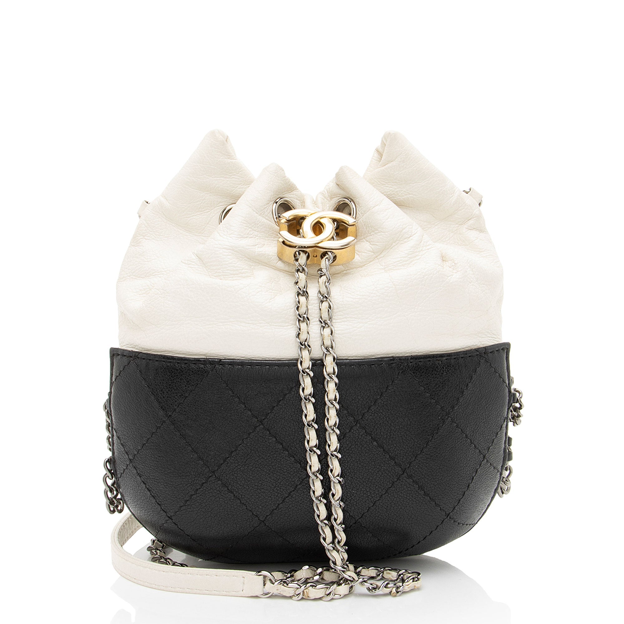 Chanel Aged Calfskin Gabrielle Small Chain Bucket Bag