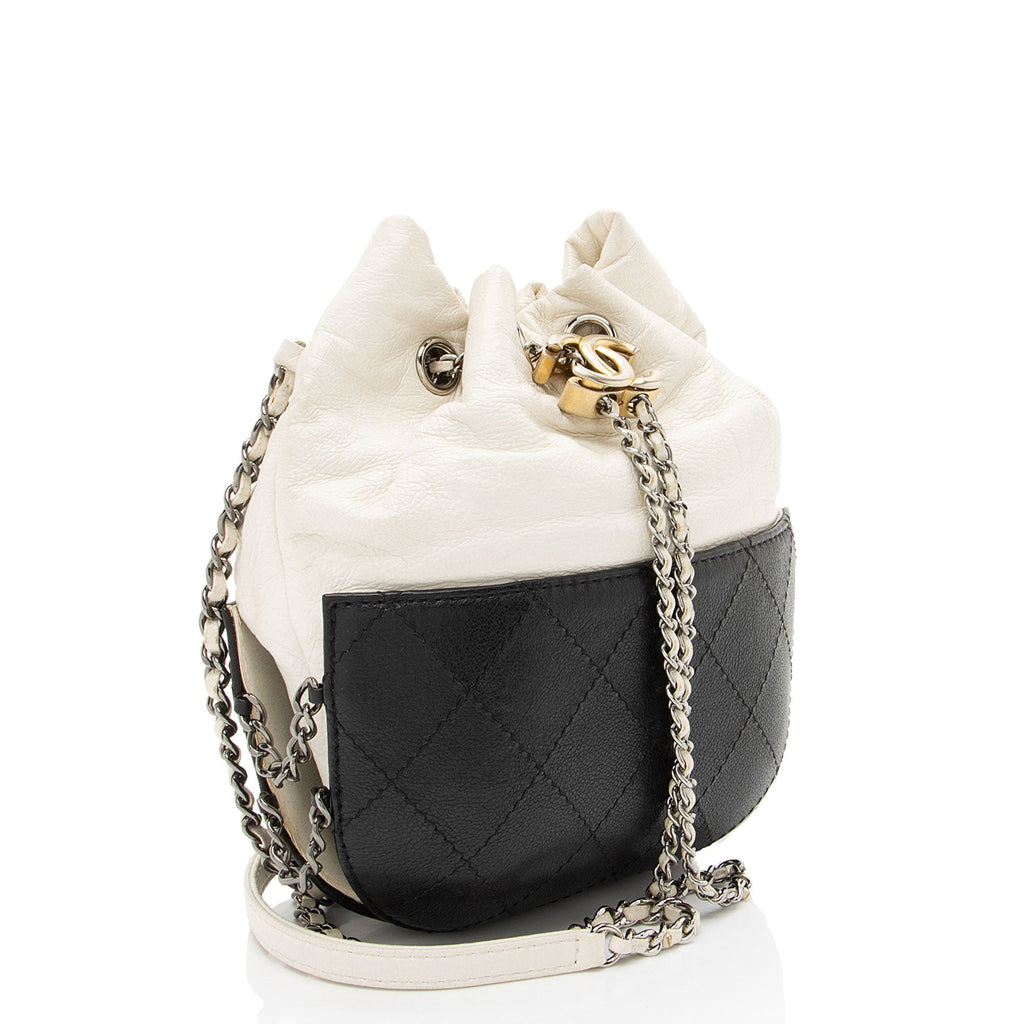 Chanel Aged Calfskin Gabrielle Small Chain Bucket Bag