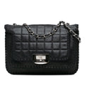 Chanel Aged Calfskin Whipstitch Chocolate Bar Mademoiselle Flap