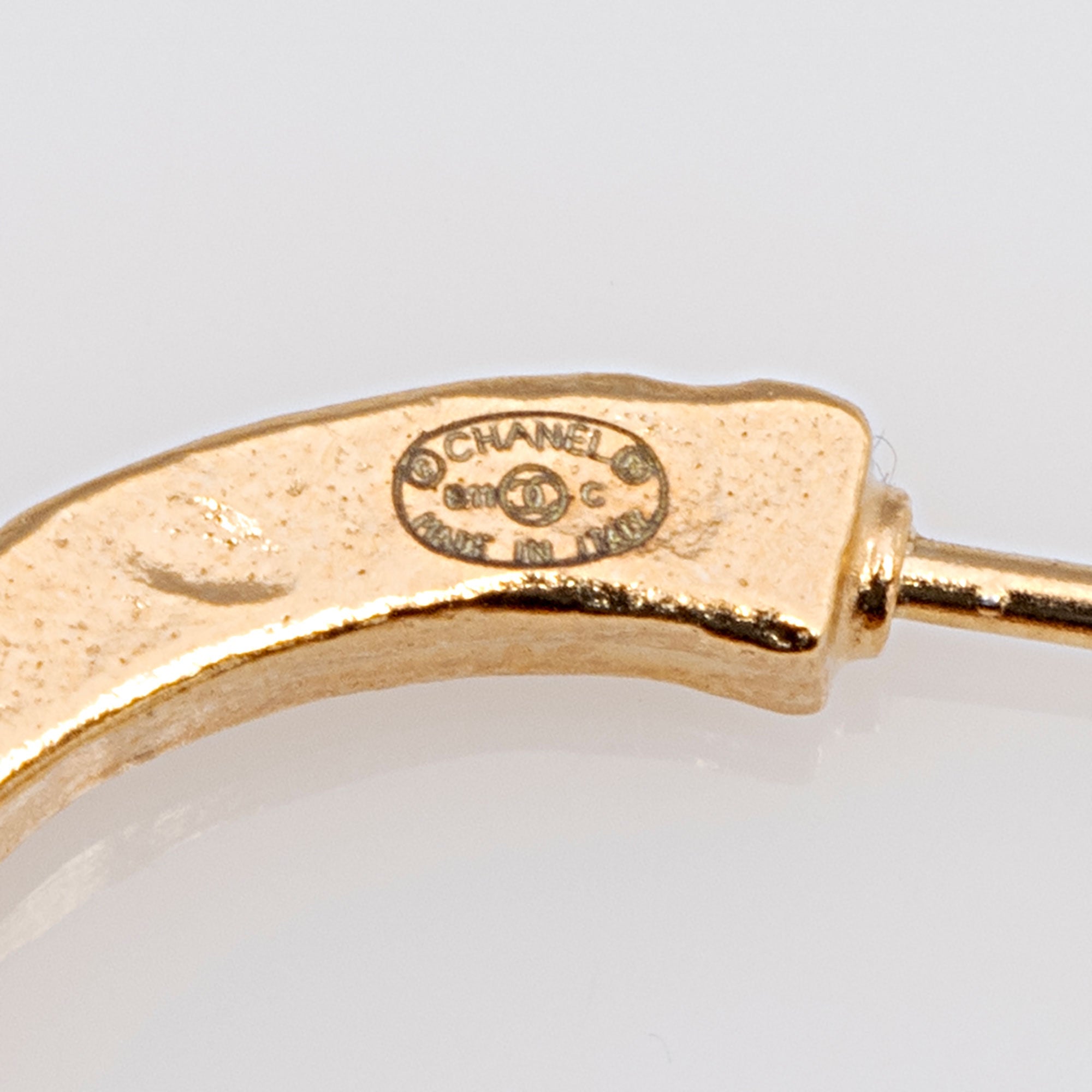 Chanel Amber Beaded Dangle CC Hoop Earrings (SHF-jIdiVW)