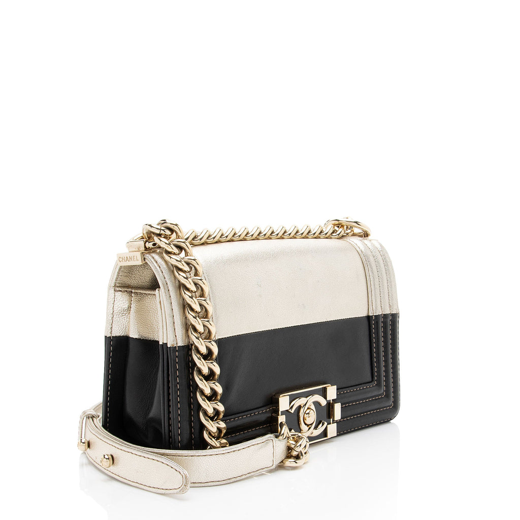 Chanel Bicolor Calfskin Small Boy Bag