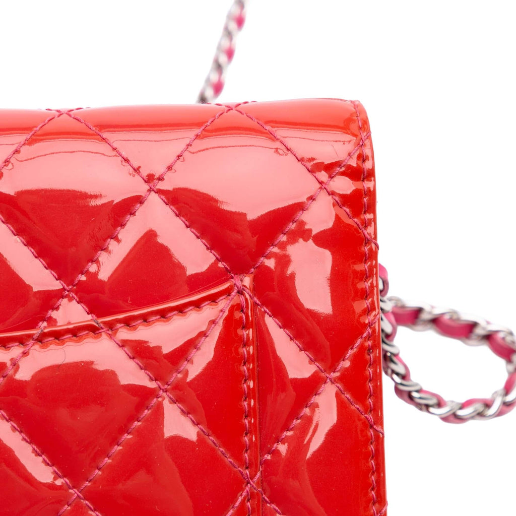 Chanel Bicolor Classic Patent Wallet On Chain
