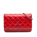 Chanel Bicolor Classic Patent Wallet On Chain