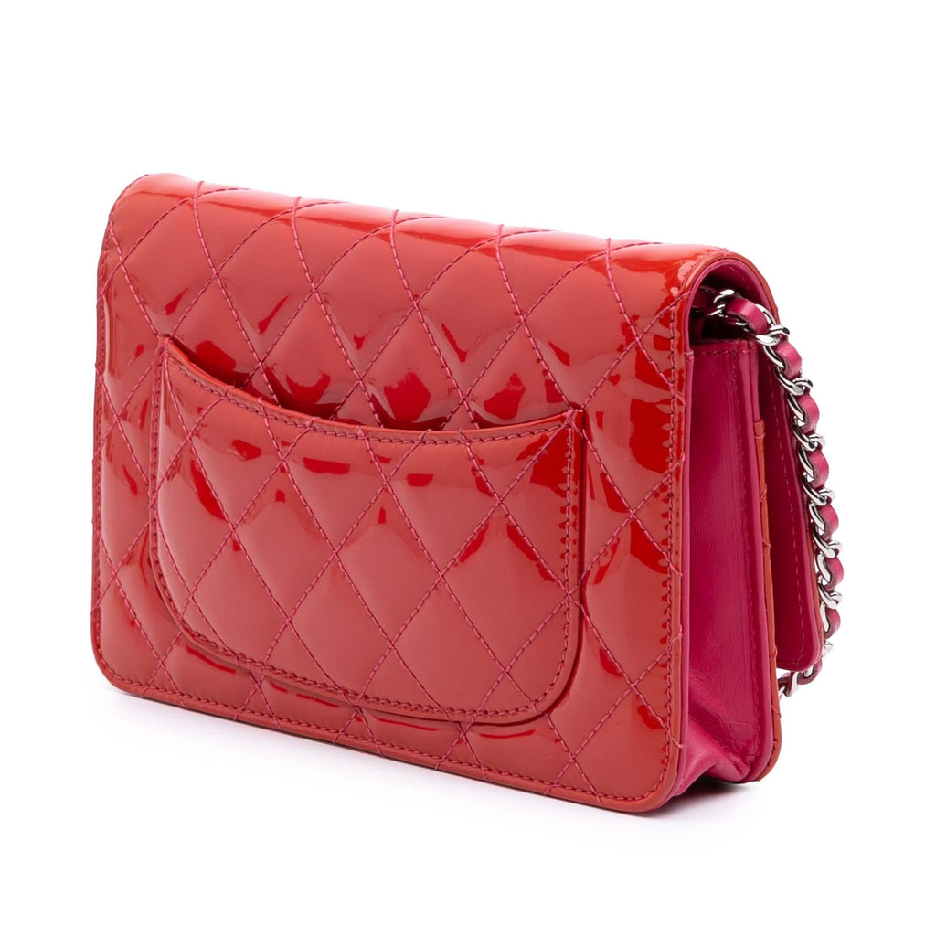 Chanel Bicolor Classic Patent Wallet On Chain