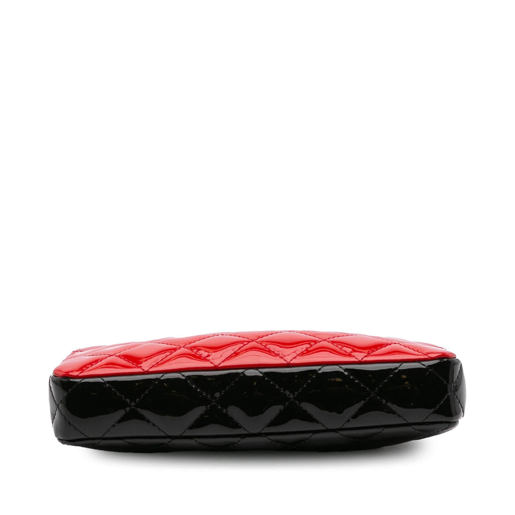 Chanel Bicolor Patent Double Zip Wallet on Chain