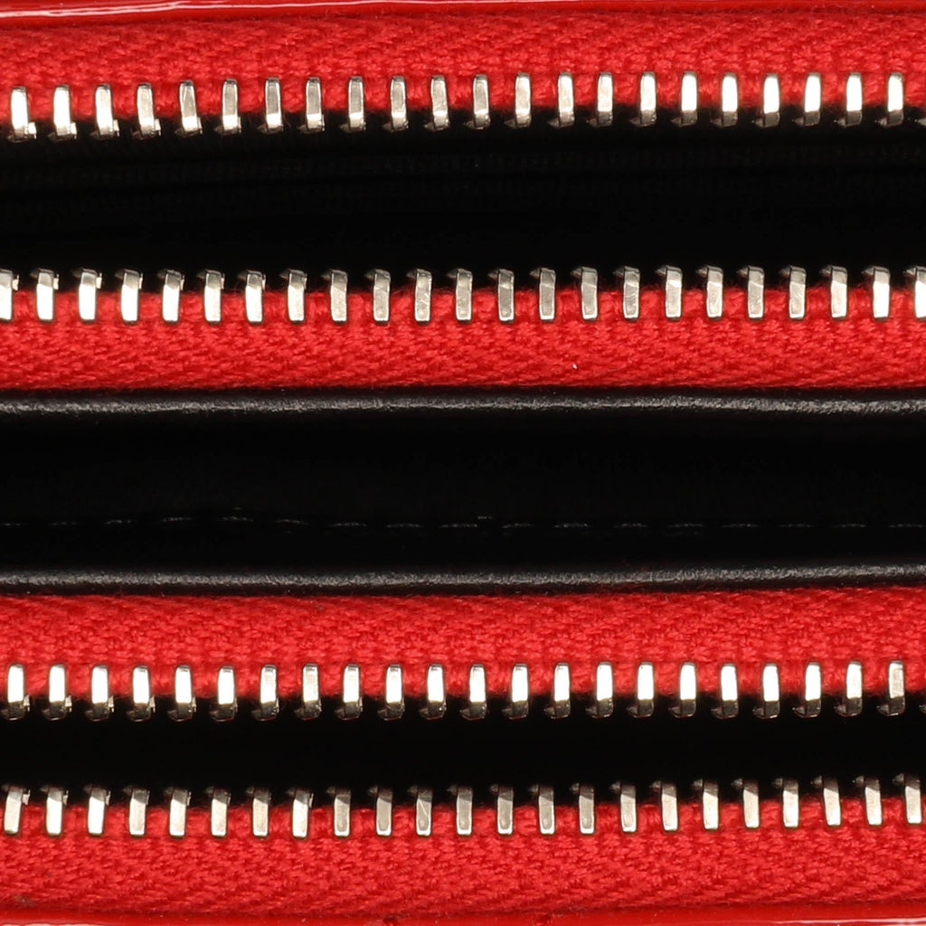 Chanel Bicolor Patent Double Zip Wallet on Chain