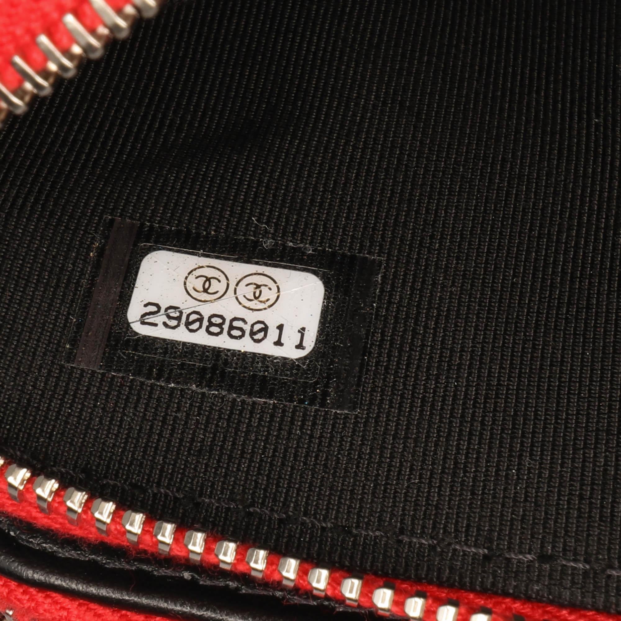 Chanel Bicolor Patent Double Zip Wallet on Chain