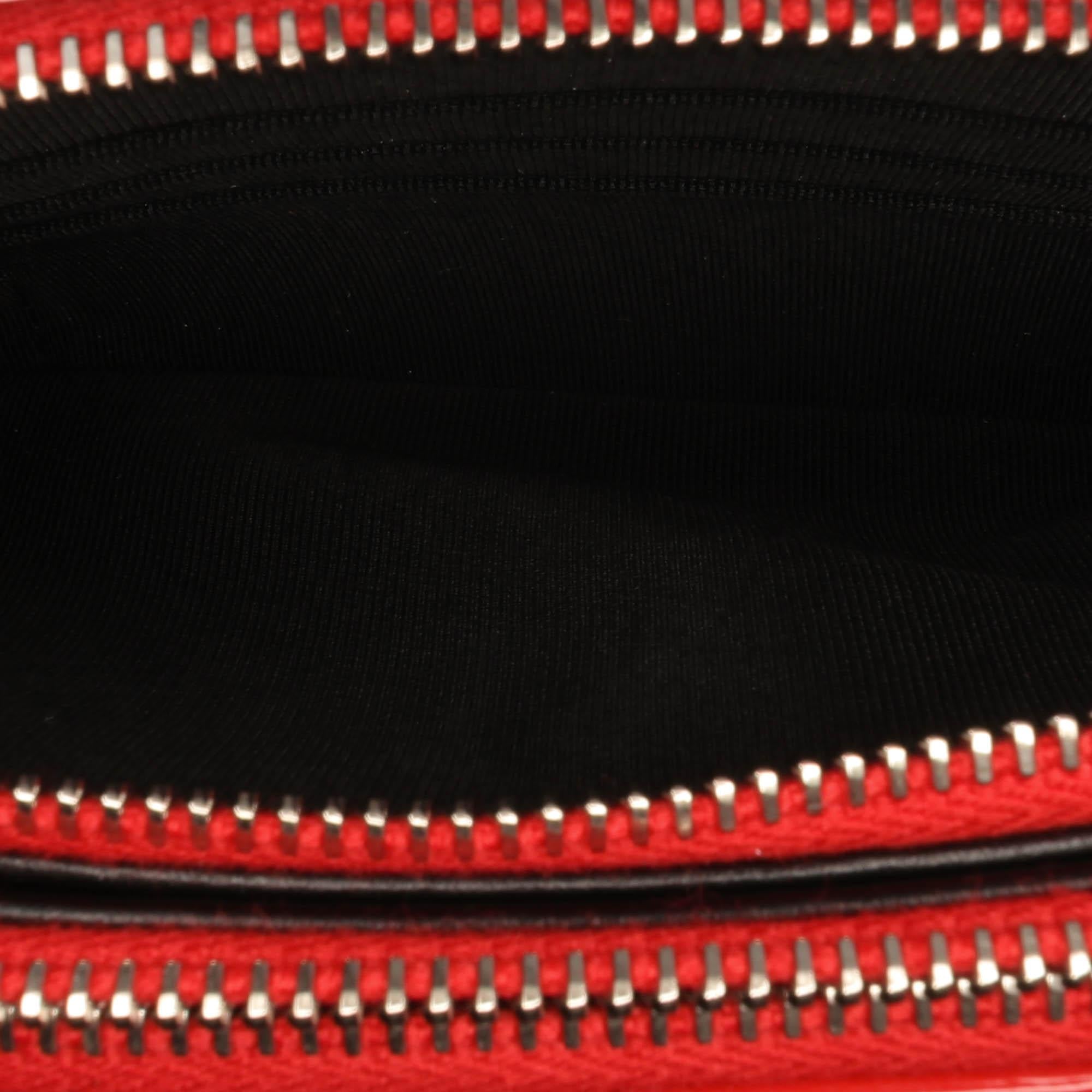 Chanel Bicolor Patent Double Zip Wallet on Chain