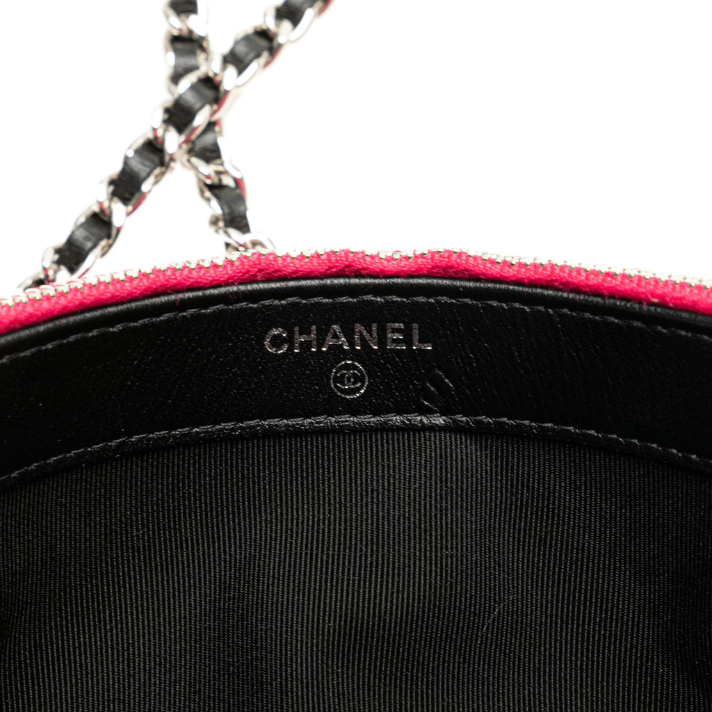 Chanel Bicolor Patent Double Zip Wallet on Chain