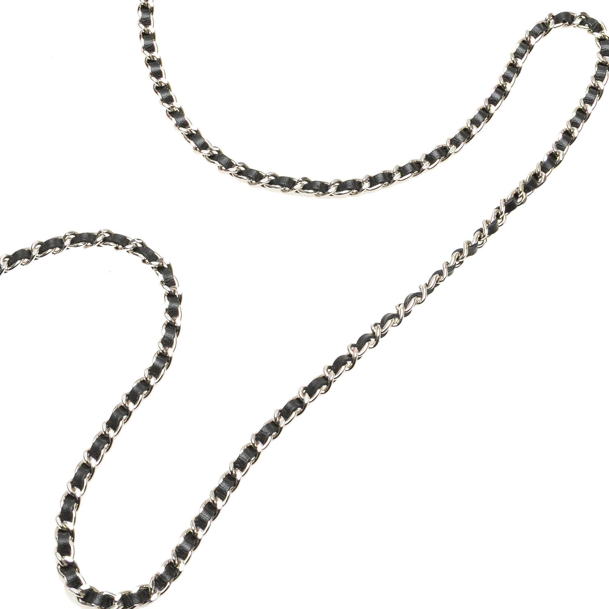 Chanel Bicolor Patent Double Zip Wallet on Chain