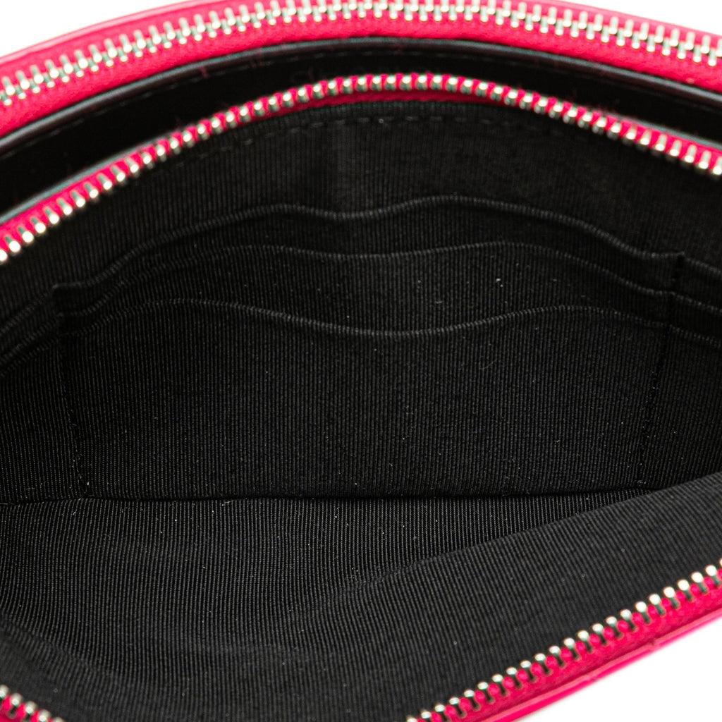Chanel Bicolor Patent Double Zip Wallet on Chain