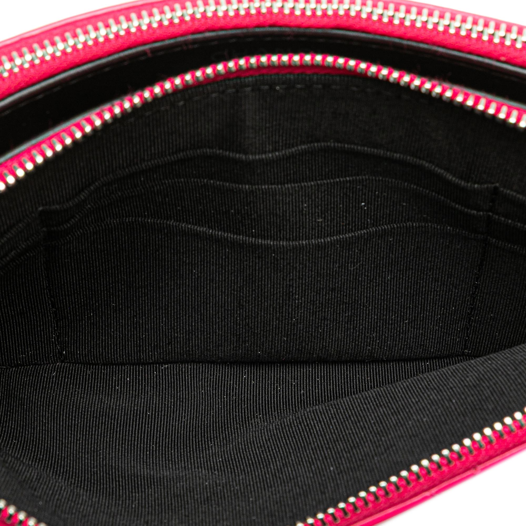 Chanel Bicolor Patent Double Zip Wallet on Chain