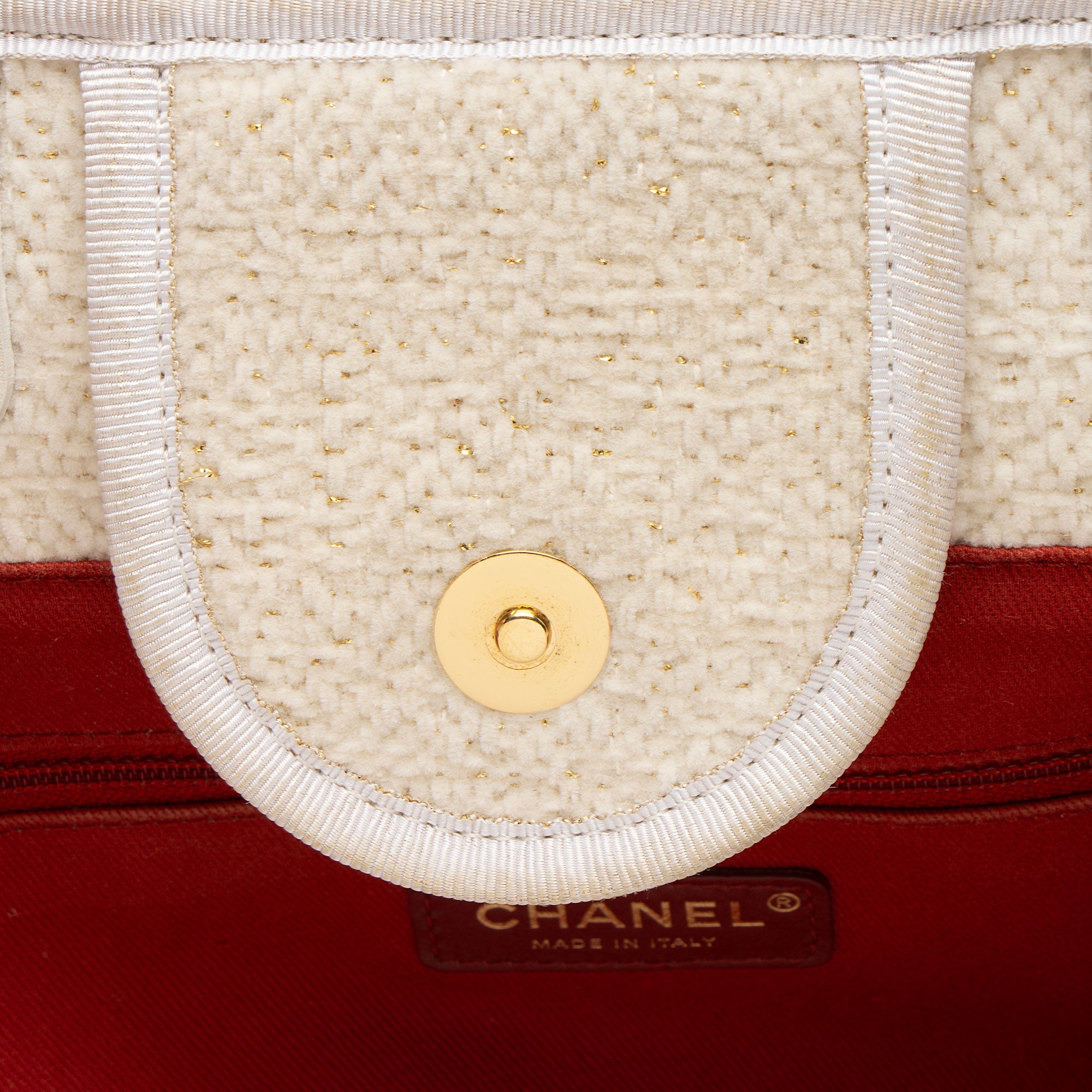 Chanel Boucle Lurex Deauville Medium Tote