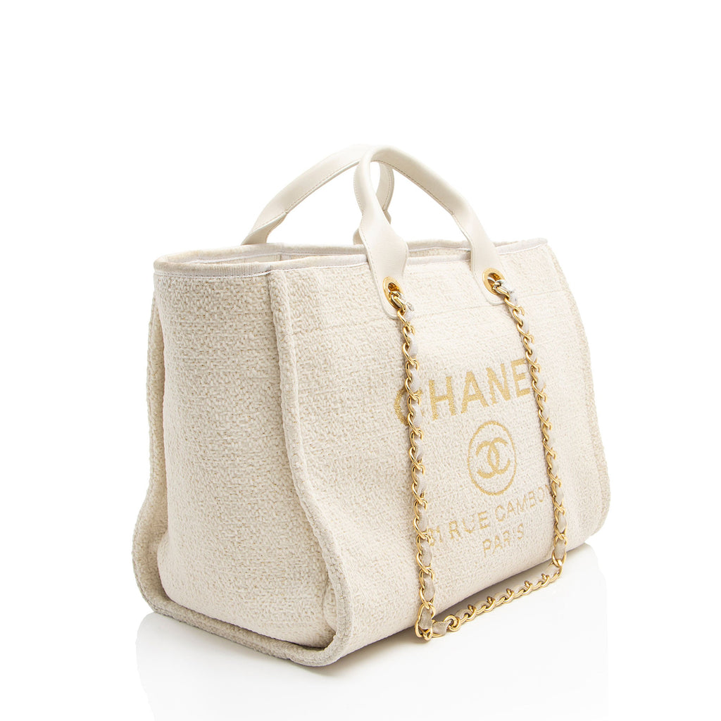 Chanel Boucle Lurex Deauville Medium Tote
