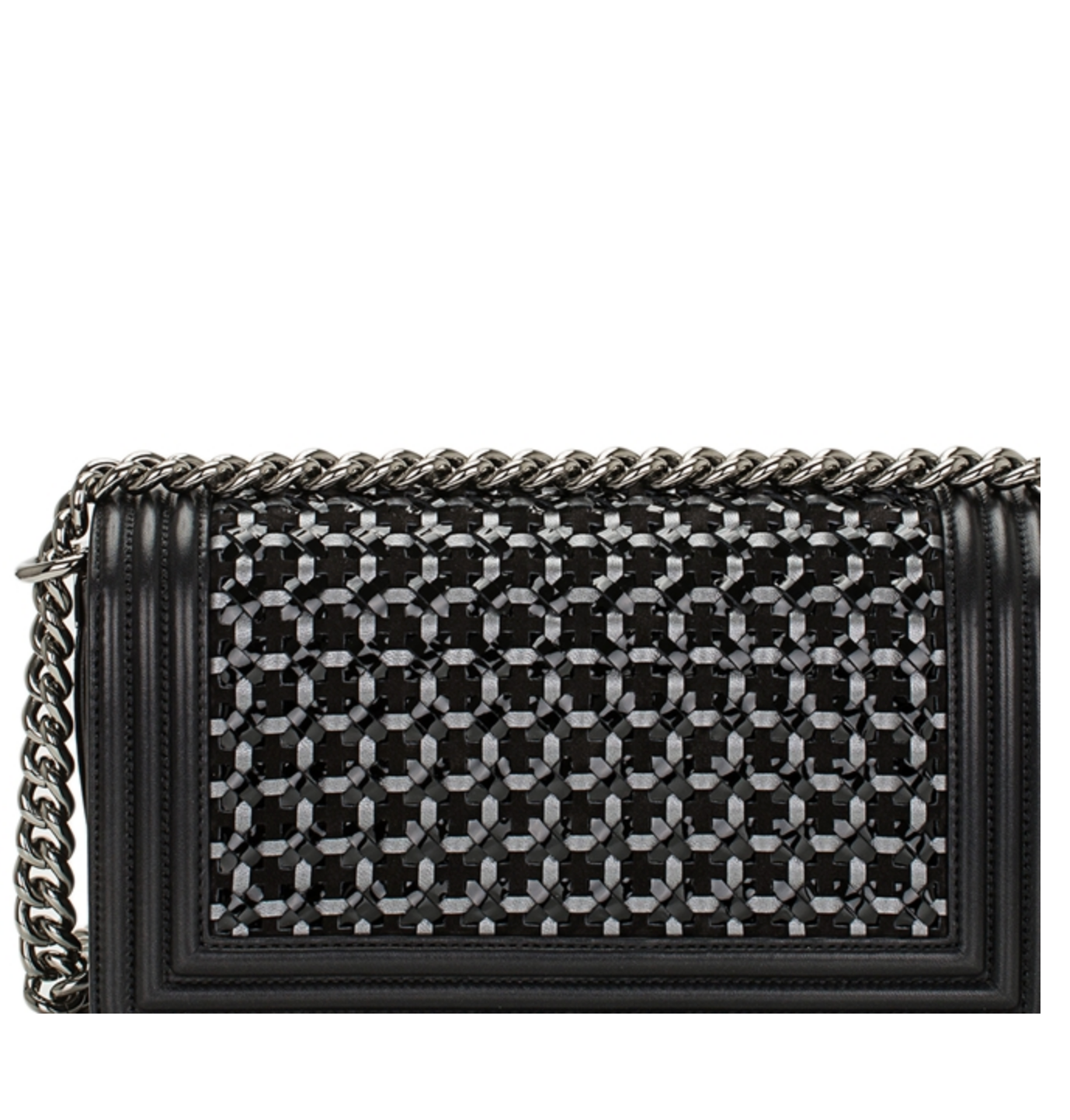 CHANEL BRAIDED BOY LAMBSKIN FLAP BAG