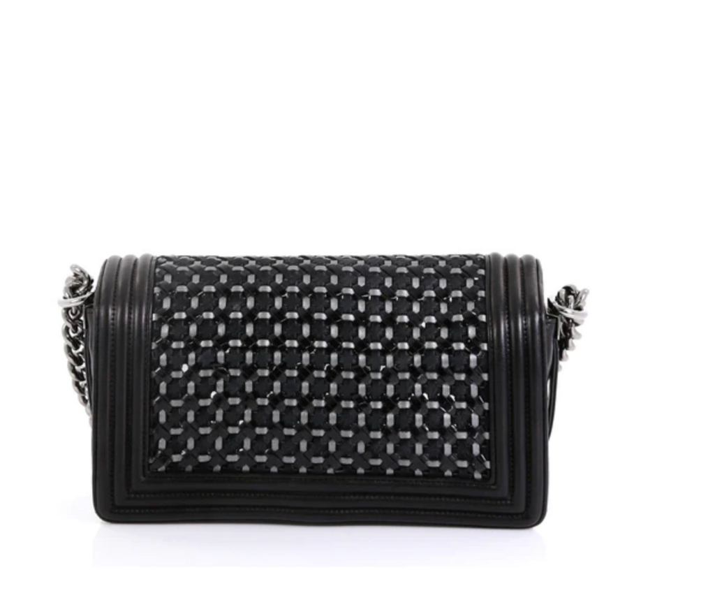 CHANEL BRAIDED BOY LAMBSKIN FLAP BAG