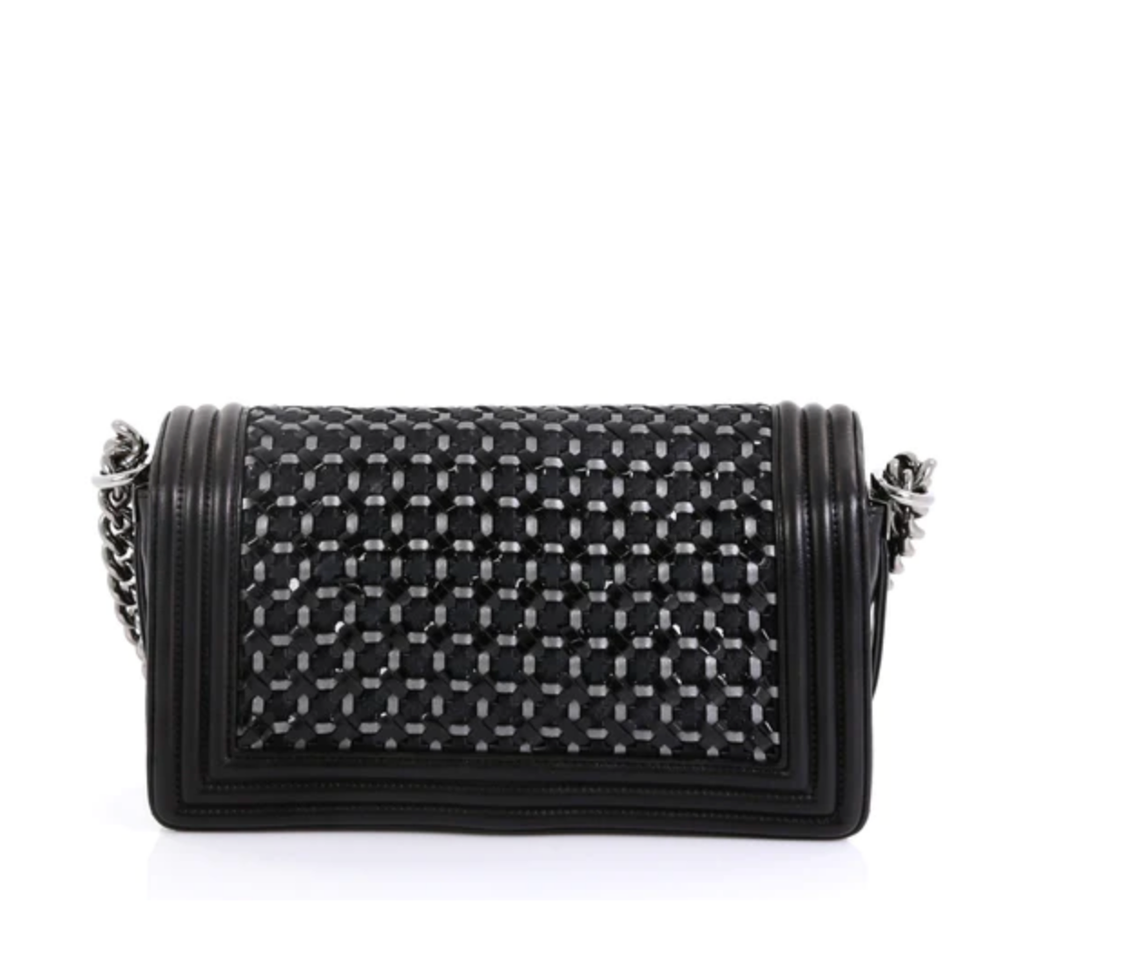 CHANEL BRAIDED BOY LAMBSKIN FLAP BAG
