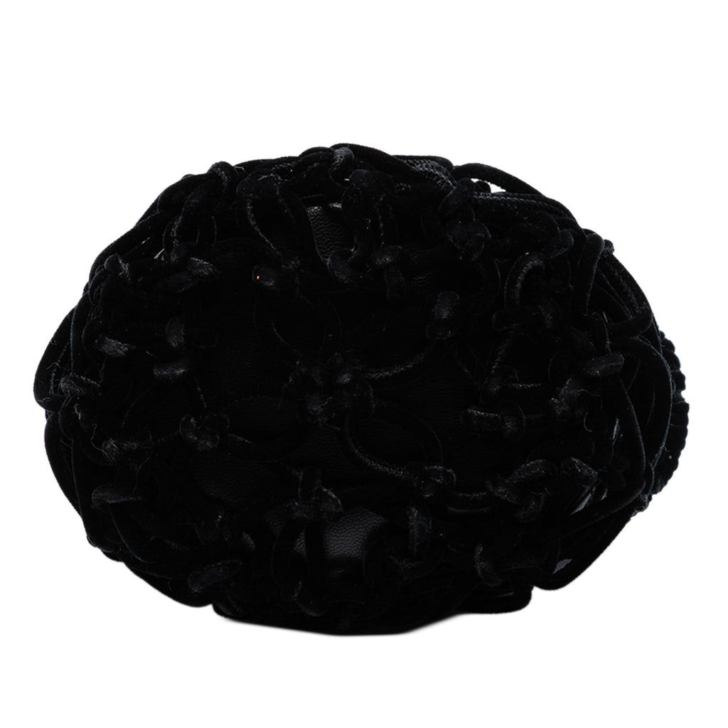 Chanel Braided Velvet Goatskin Drawstring Bucket