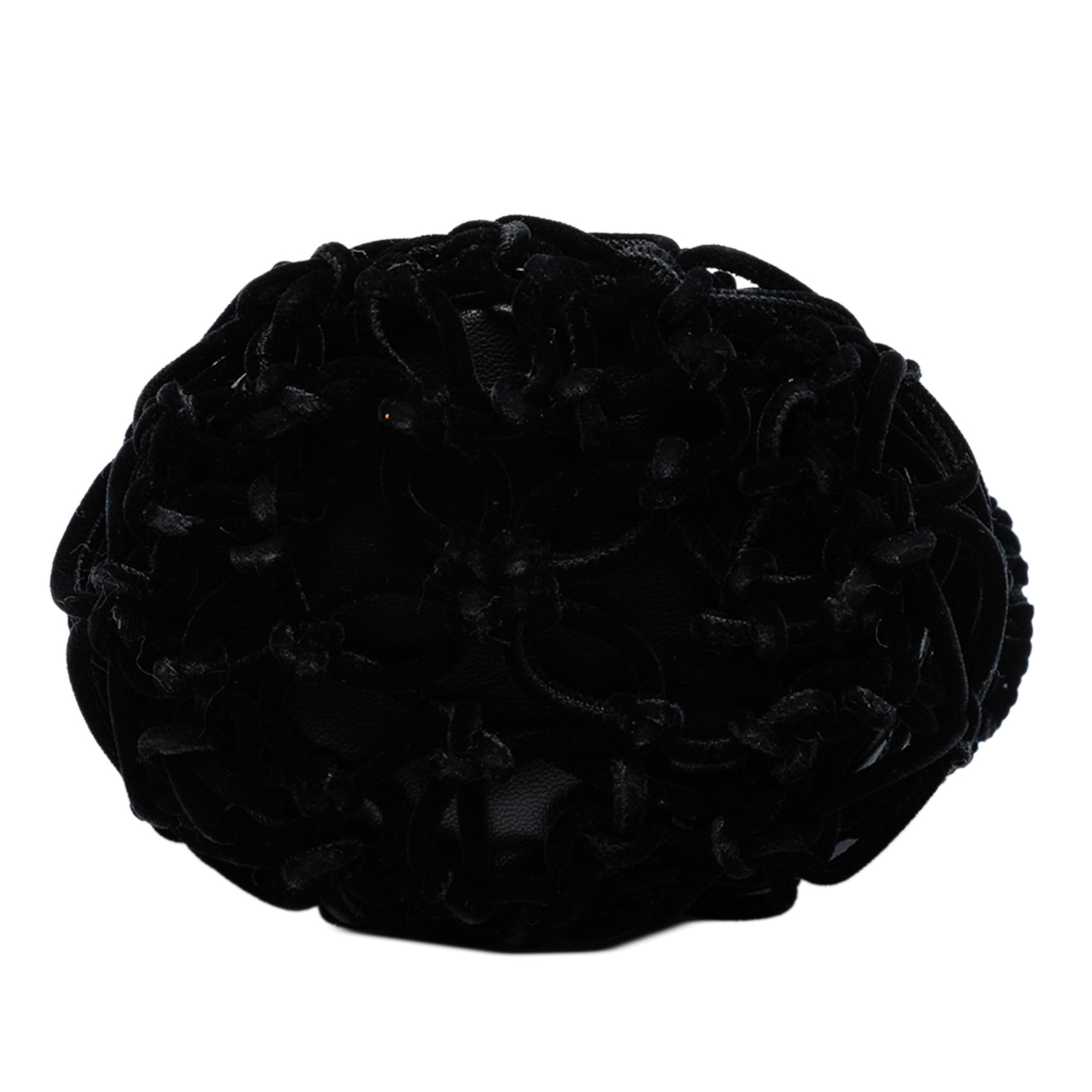 Chanel Braided Velvet Goatskin Drawstring Bucket