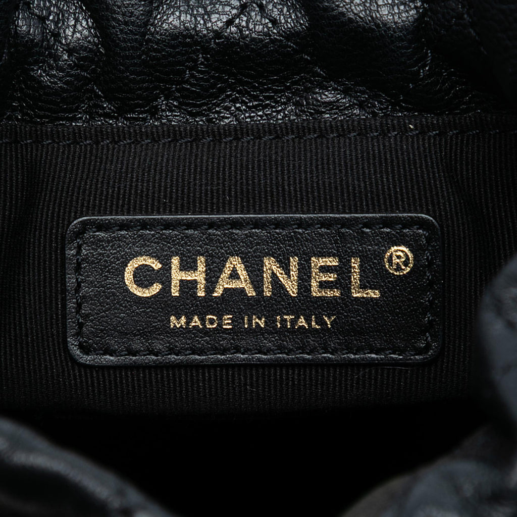 Chanel Braided Velvet Goatskin Drawstring Bucket