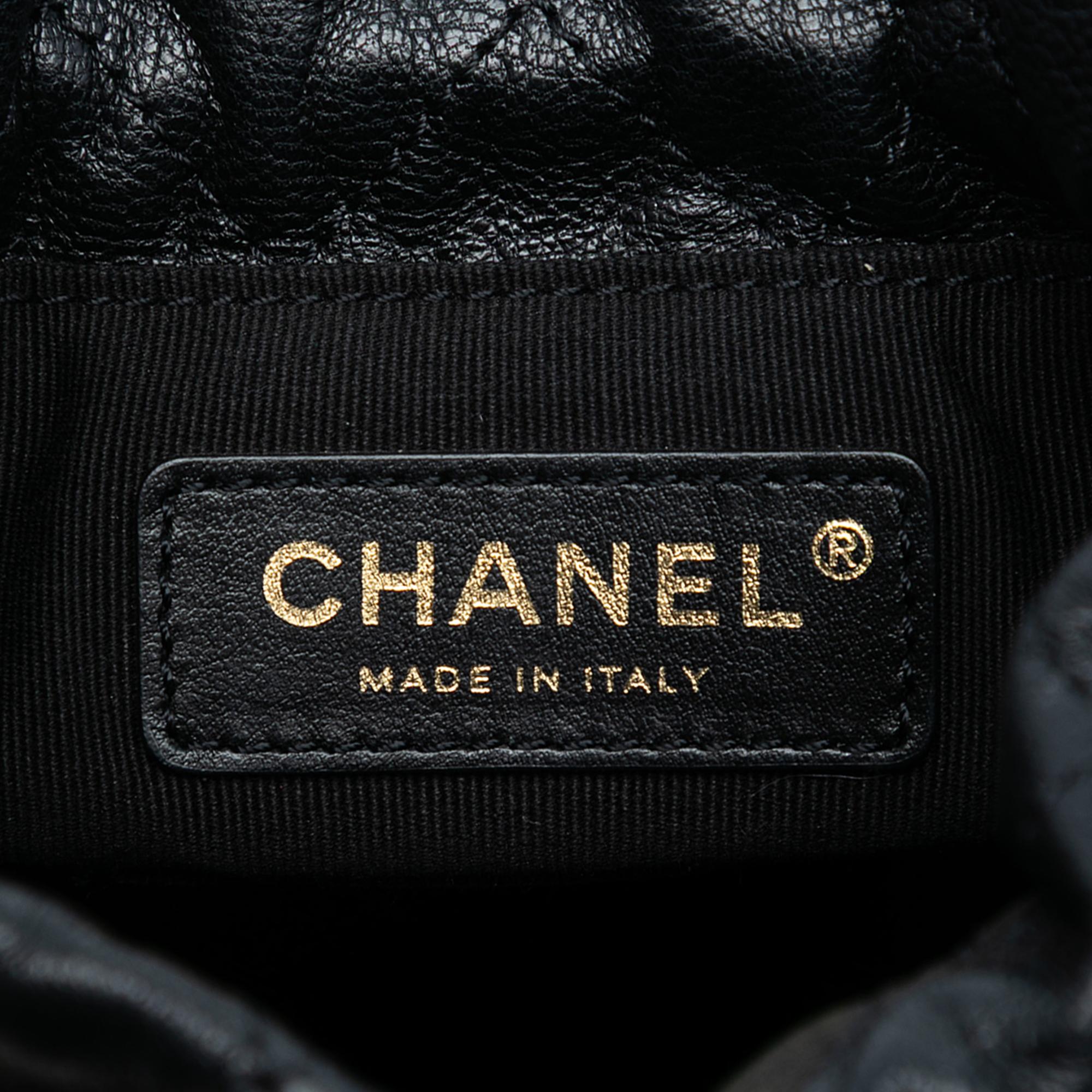 Chanel Braided Velvet Goatskin Drawstring Bucket