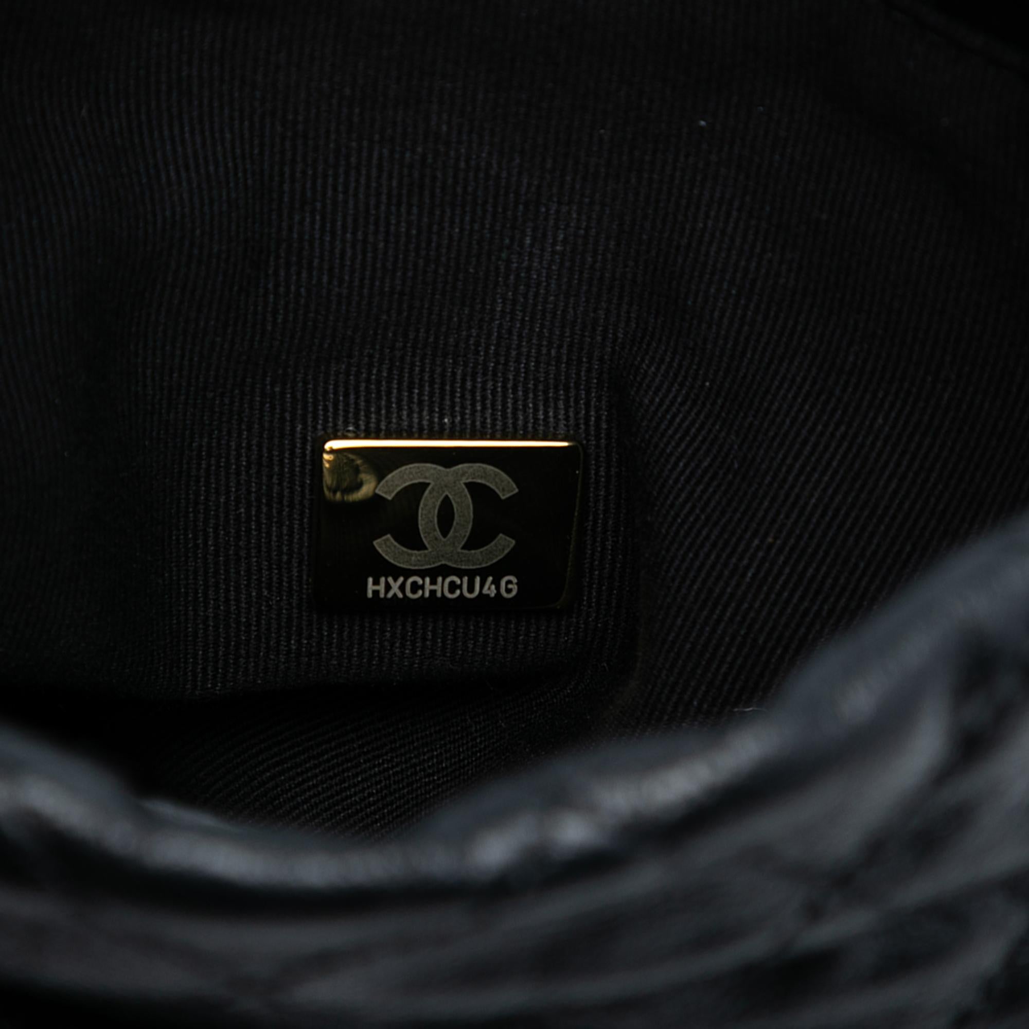 Chanel Braided Velvet Goatskin Drawstring Bucket