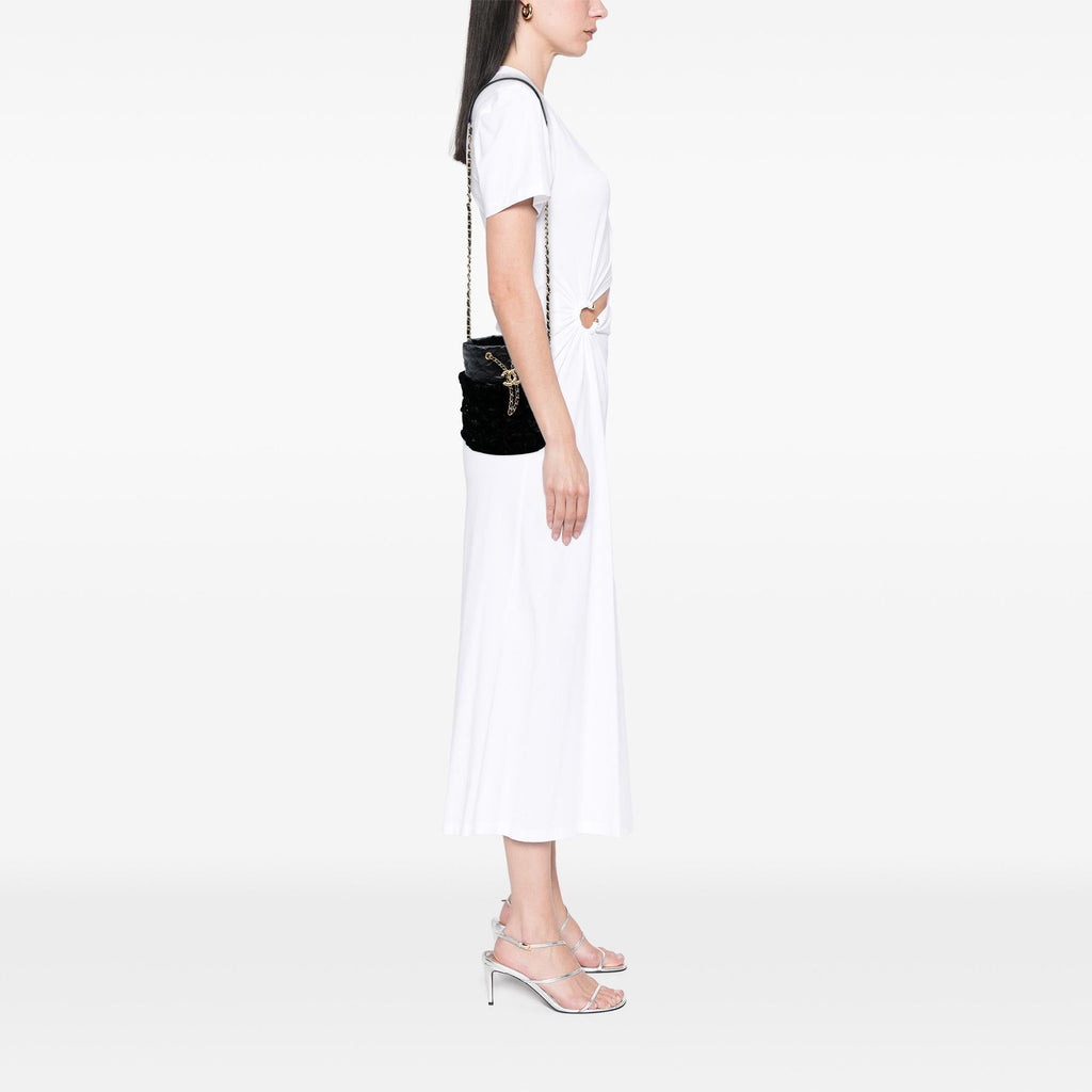 Chanel Braided Velvet Goatskin Drawstring Bucket