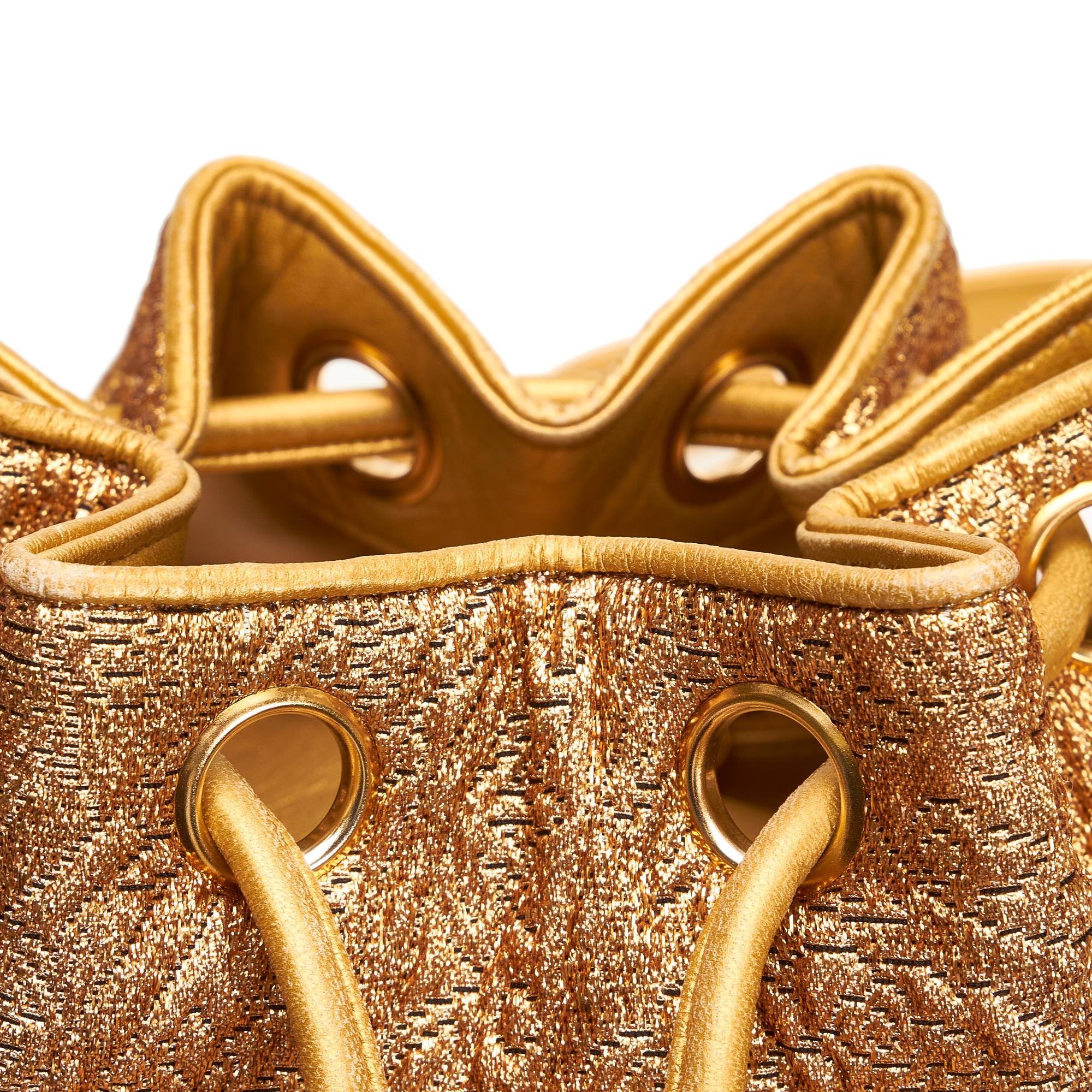 Chanel Brocade Bucket Bag