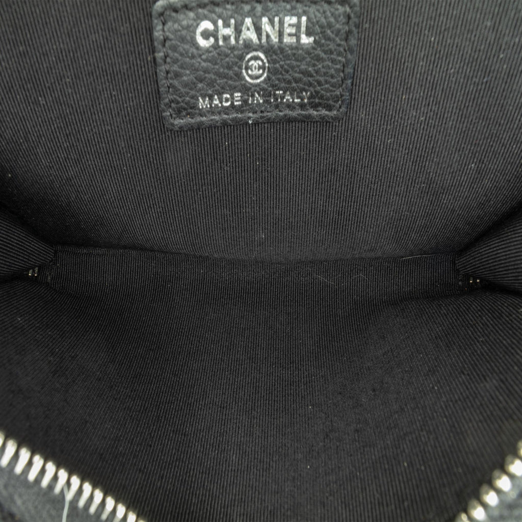 Chanel Bull Leather Studded Zip Wallet
