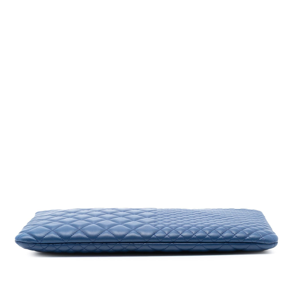 Chanel CC Bi Quilted Lambskin O Case Clutch