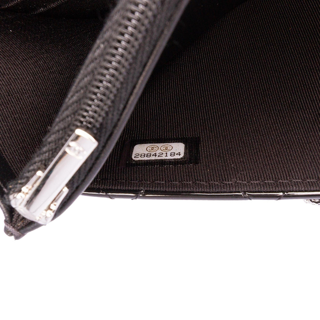 Chanel CC Bicolor Quilted Patent Wallet on Chain