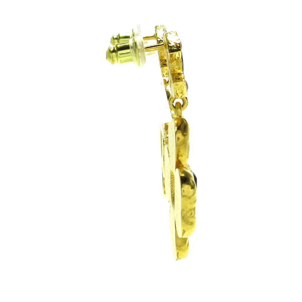 Chanel CC Blooming Push Back Earrings (SHG-m7BCn0)