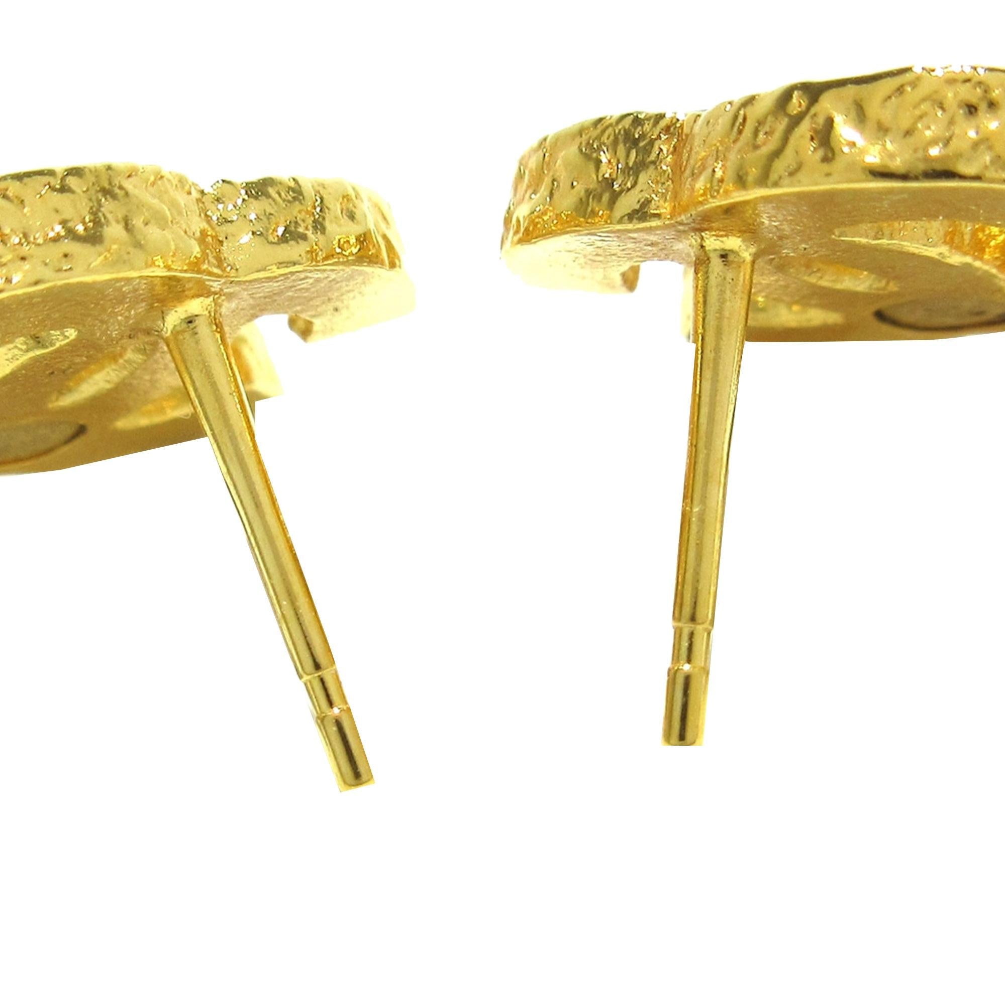 Chanel CC Blooming Push Back Earrings (SHG-m7BCn0)